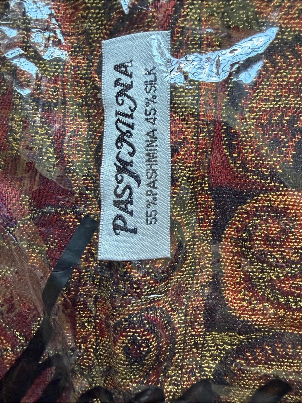 Pashmina & Silk Scarf,New - Picture 6 of 6